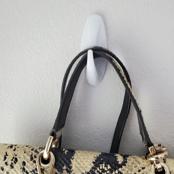 Furla Top Handle Leather Evening Bag Crossbody Purse Snakeskin Print - Picture 5 of 14